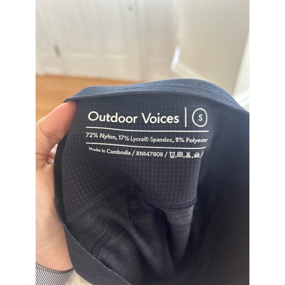 Outdoor Voices Tech Sweat 3/4 Marled Black Leggings - Picture 4 of 5